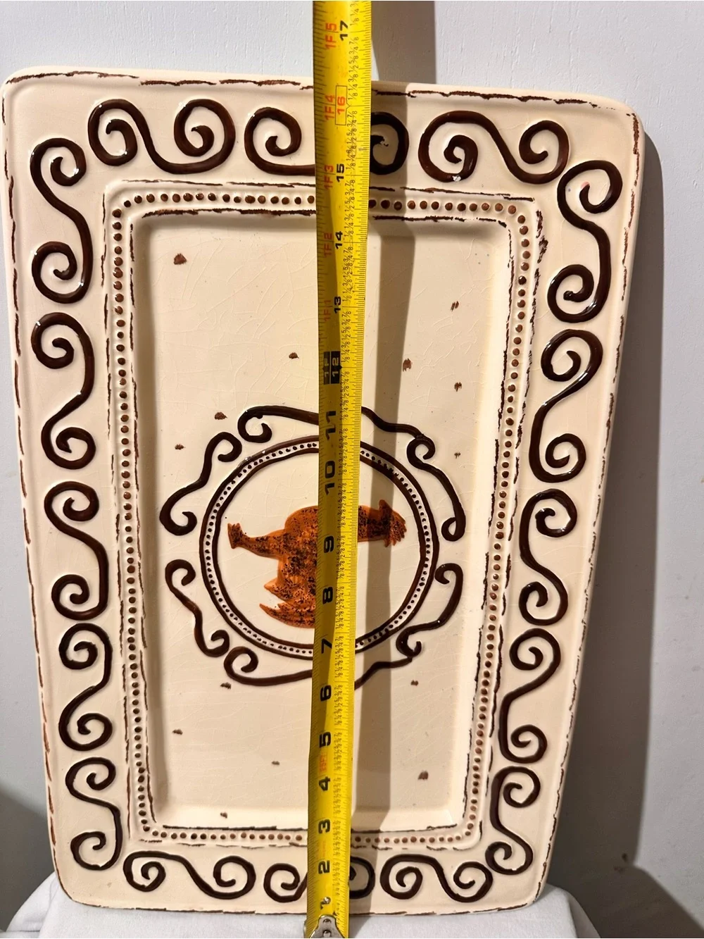Rooster Design Serving Platter
